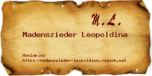 Madenszieder Leopoldina névjegykártya